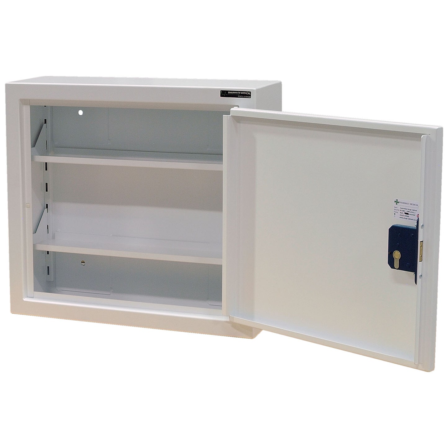 Controlled Drugs Cabinet 520 X 570 X 200mm | 2 Shelves (Adjustable) | L/H Hinge - HEC Cabinets