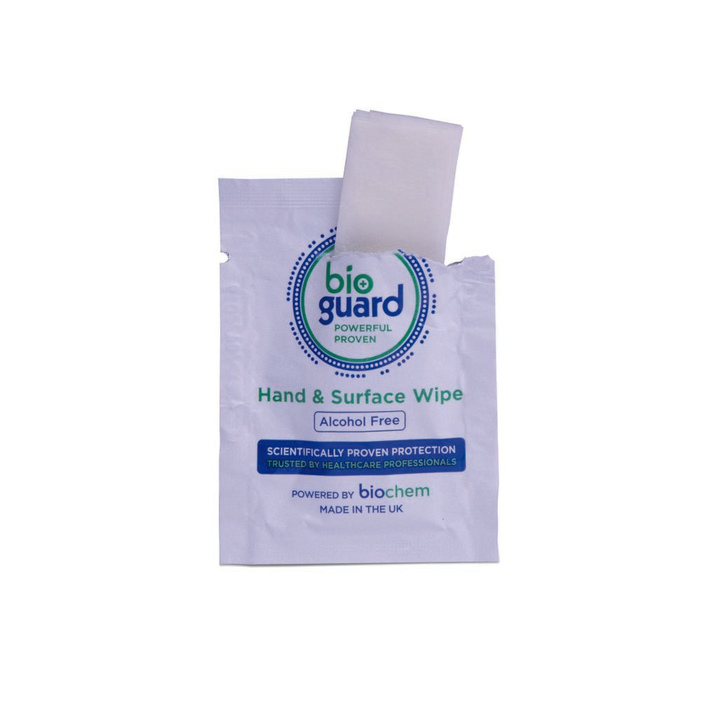 Light Duty Hand & Surface wipes (Alcohol Free) - 1 Wipe - Bioguard Hygiene