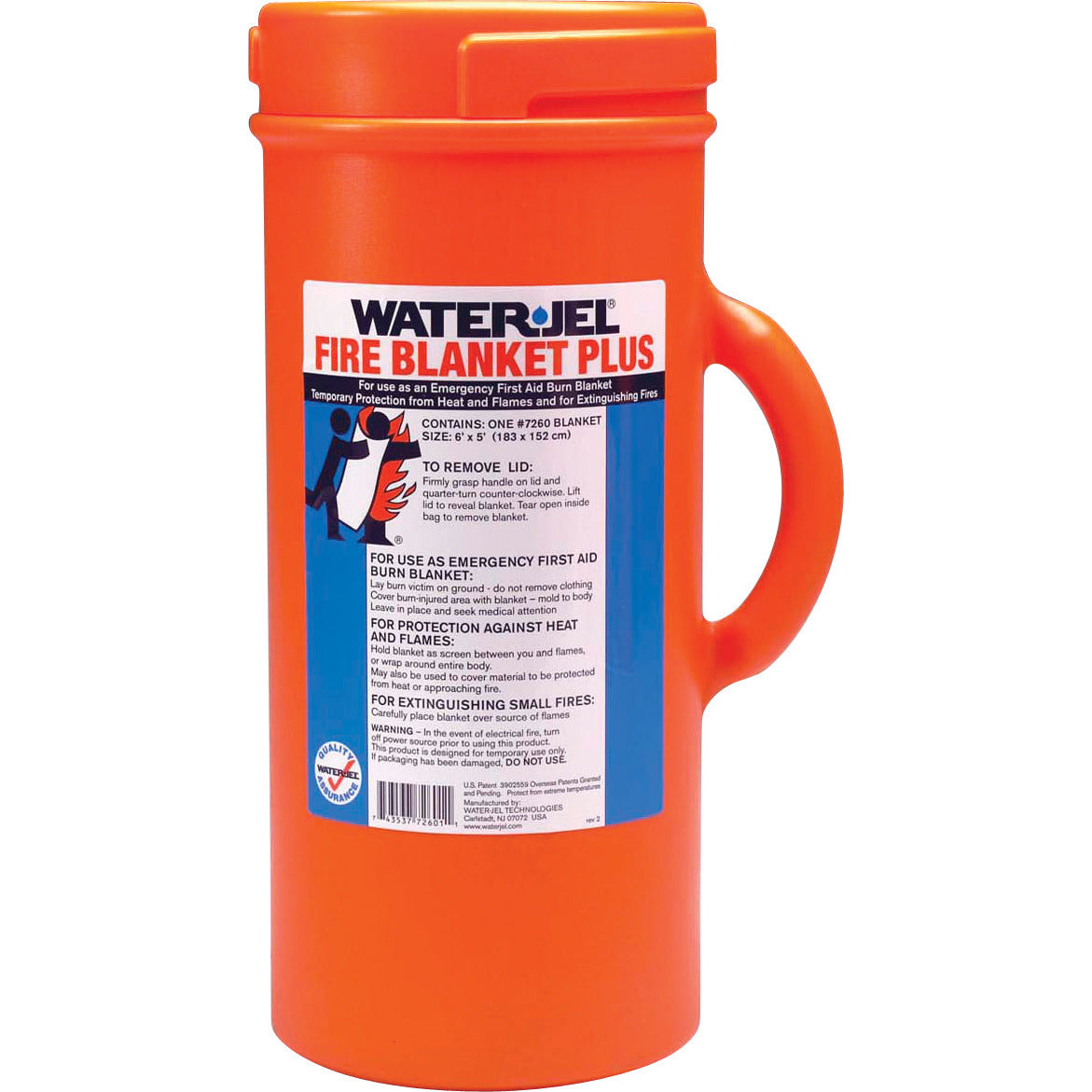 Water-Jel Fire Blanket Plus in Canister, 183x152cm - Safety First Aid