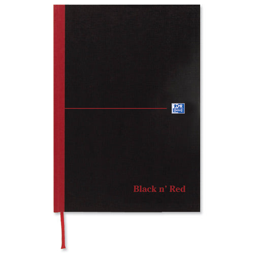 Black n Red Casebound Notebook A6 192 Page 100080431 pack of 5 - Black n Red