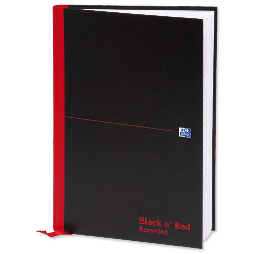 Blk N Red A4 Recycl Cbnd Notebook 192pp Pack Of 5 - Vow