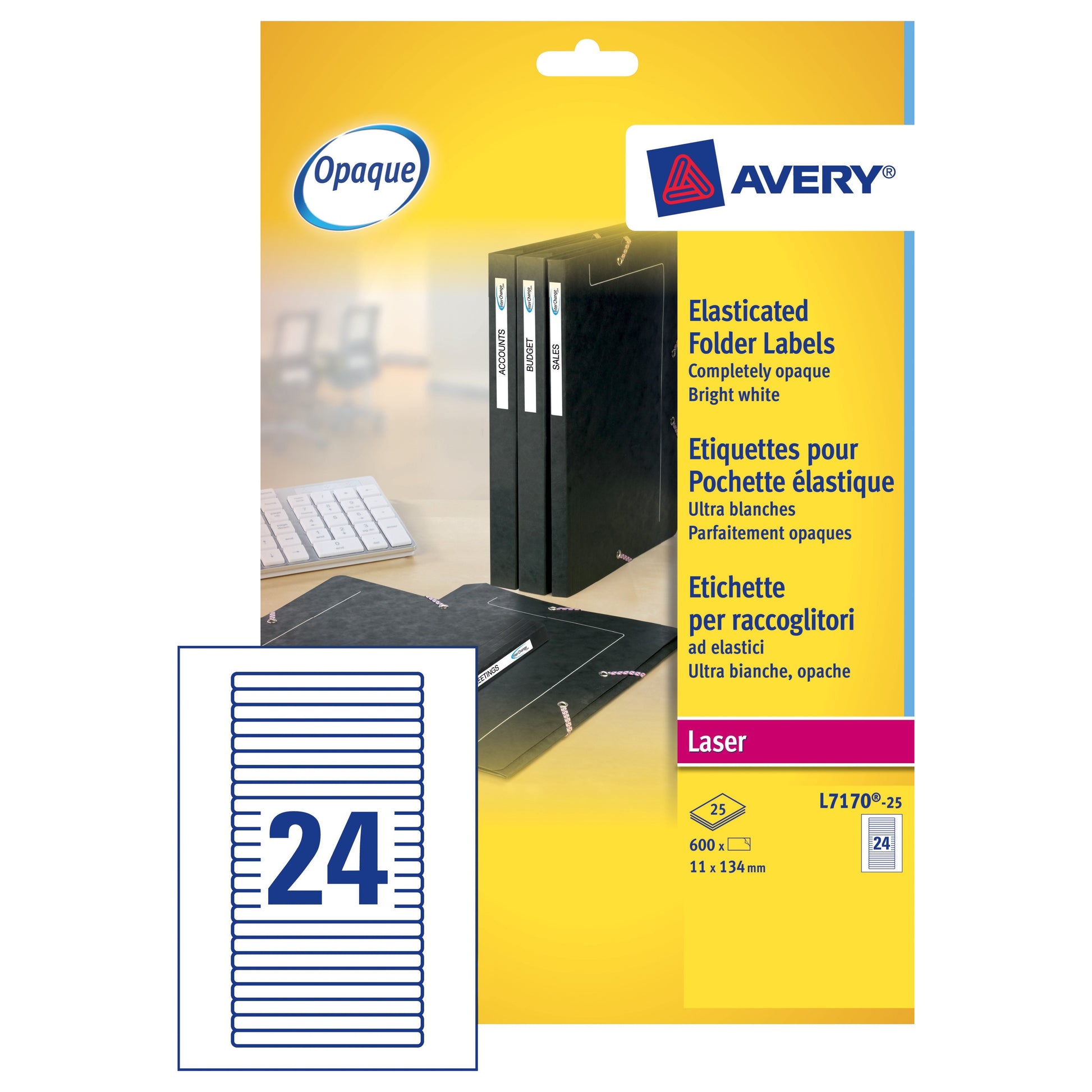 Avery Laser Folder Label 134x11 (25) L7170 - Avery