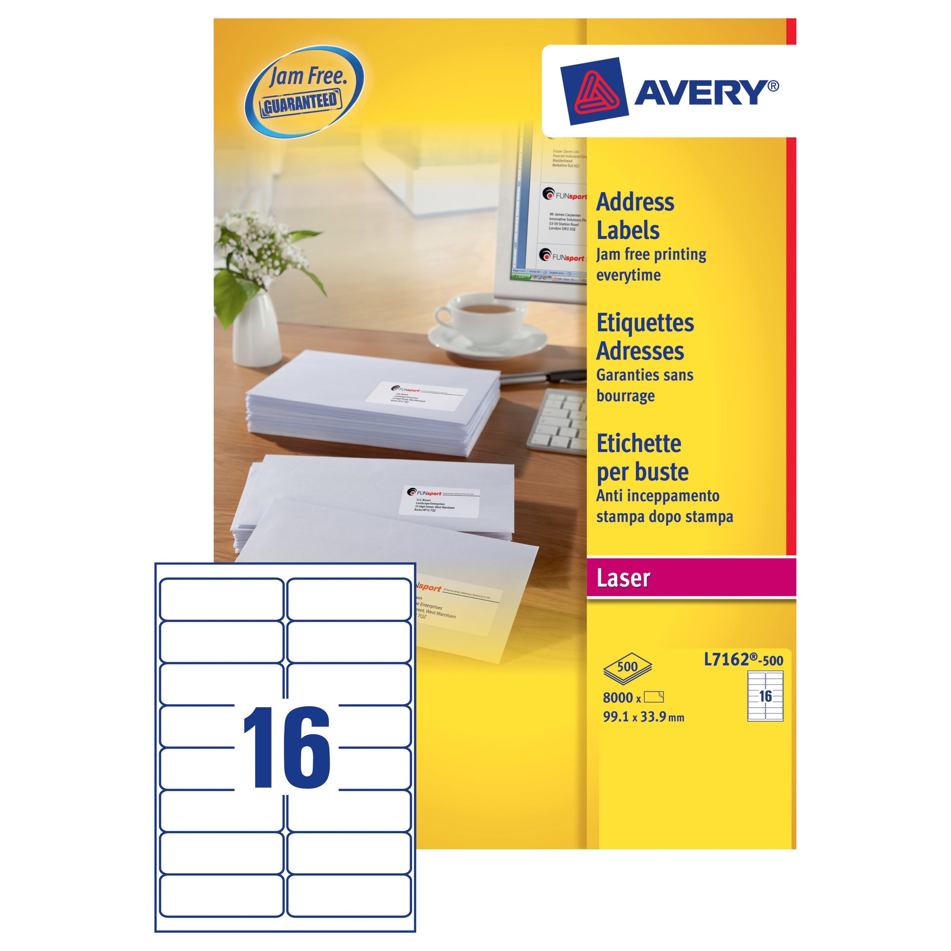 Avery Laser Label 99.1x34 (500) L7162 - Avery