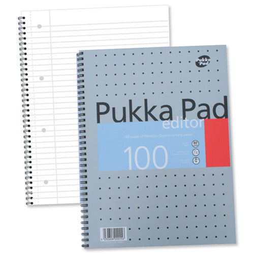 Pukka Editor Metallic A4 Writing Pad 80g Pack Of 3 - Vow