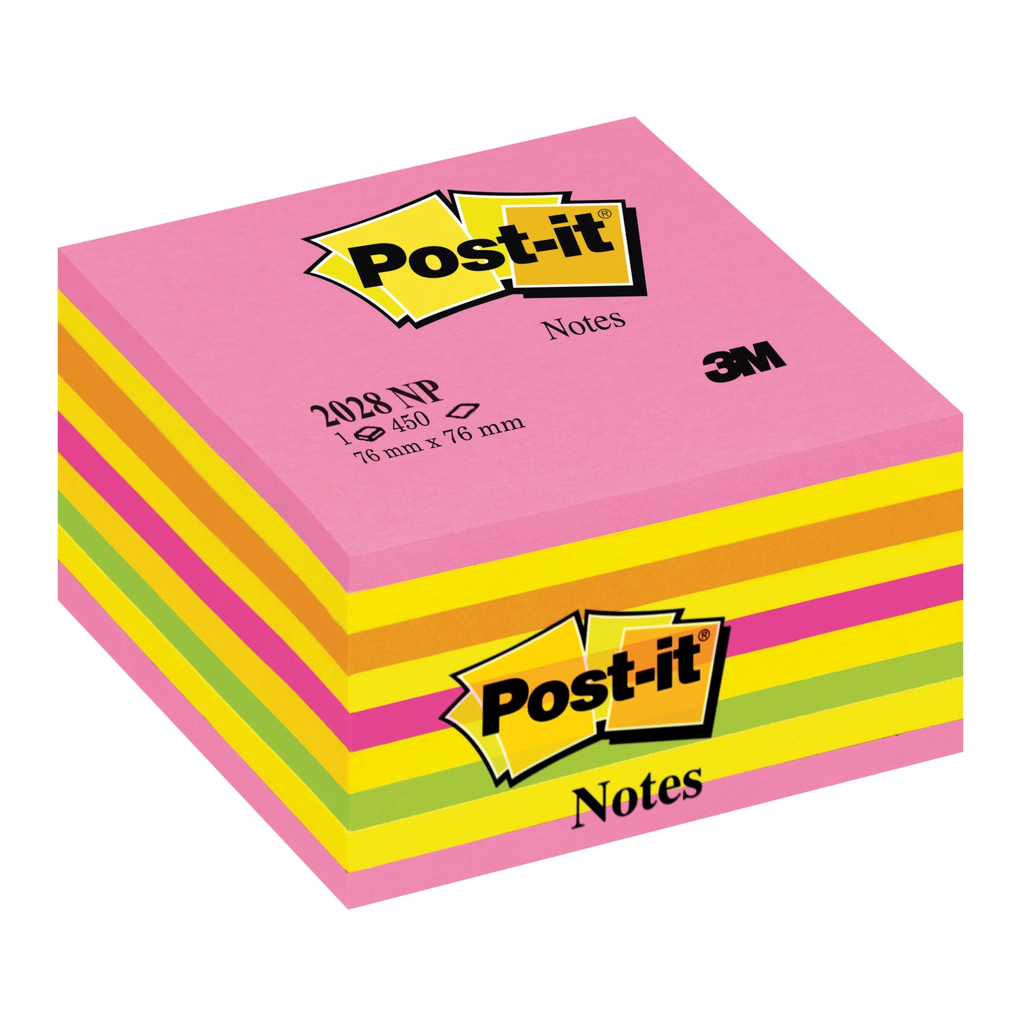 3m Postit Neon Cube 76x76mm Energy 2028np - 3M