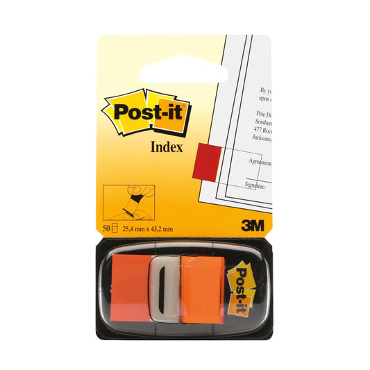 3m Postit Index Tape Flag Orange 25mm Pack Of 12 - 3M