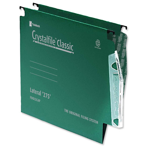 Crystalfile 275 Lateral File Standard Green (50)78652 - Rexel Crystalfile