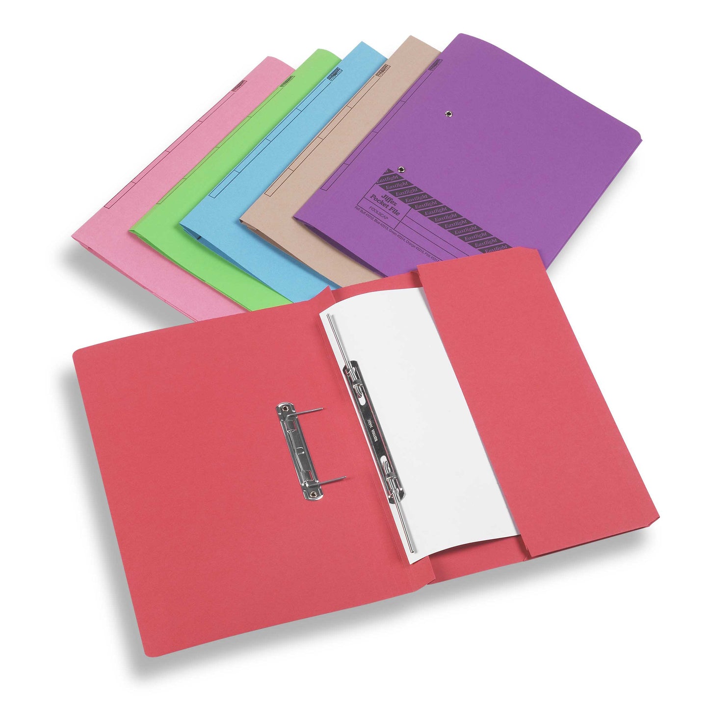 Rexel Jiffex Pocket Transfer File Foolscap Buff pack of 25 - Rexel Crystalfile