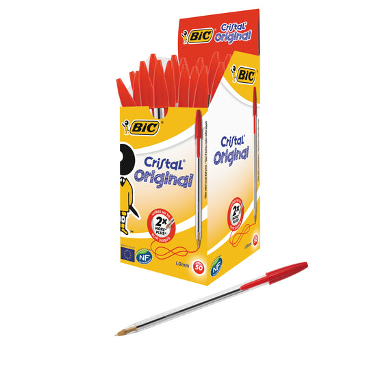 Bic Cristal Medium Red Pack Of 50 - Bic