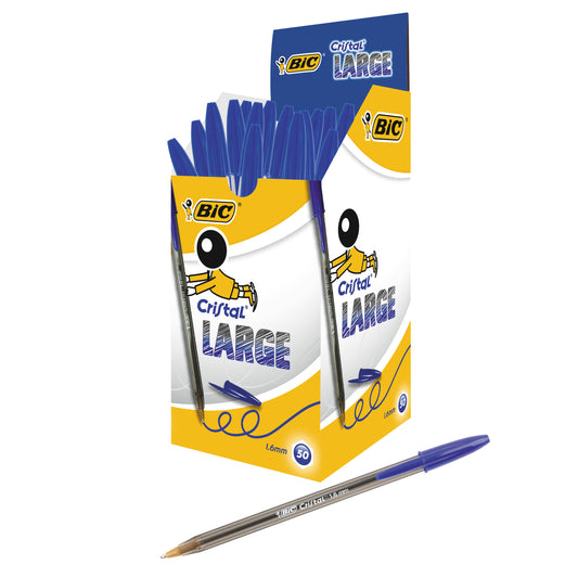 BIC Cristal Ball Pen Large Blue 880656 pack of 50 - Bic