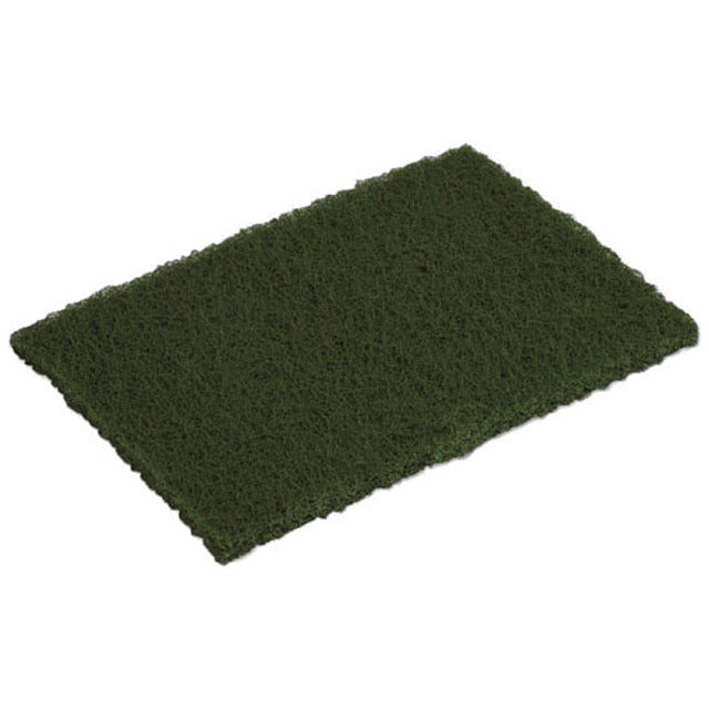 9 x 6 " heavy Duty Scourer Green x 10 - Bunzl Catering Supplies