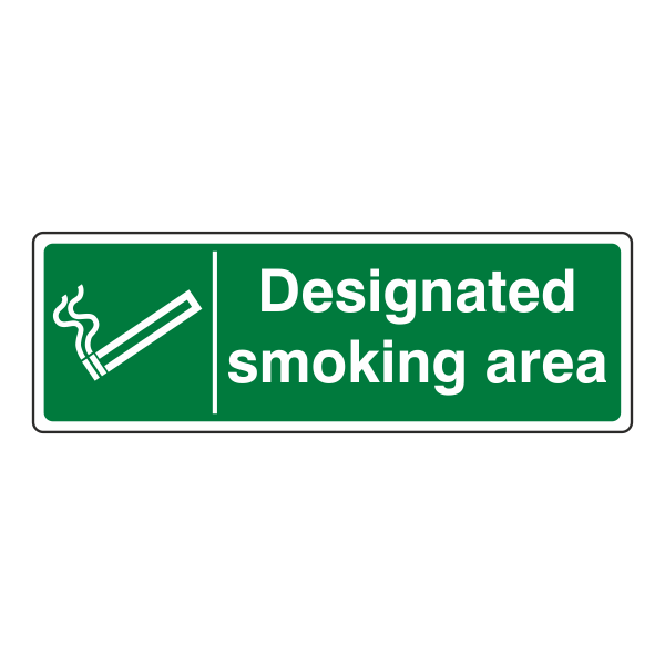 Designated Smoking Area Sign - Medisigns