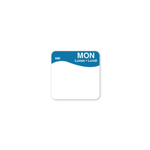 1" Removable Square Label Monday x 1000 - Bunzl Catering Supplies