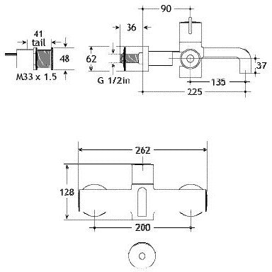 Electronic Thermostatic Mixer Tap with Time Flow Sensor - Sunflower