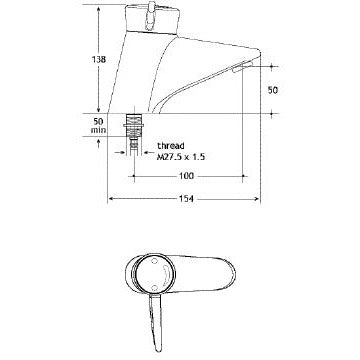 Washbasin Mixer Tap - Sunflower