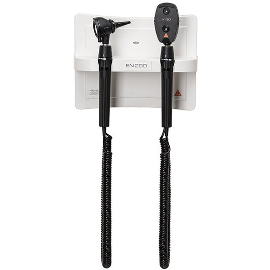 HEINE EN200 LED Wall Diagnostic Station - With K100 Diagnostic Otoscope & K180 Ophthalmoscope - Heine