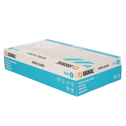 Nitrile Gloves Blue - Small - Box of 100 Gloves