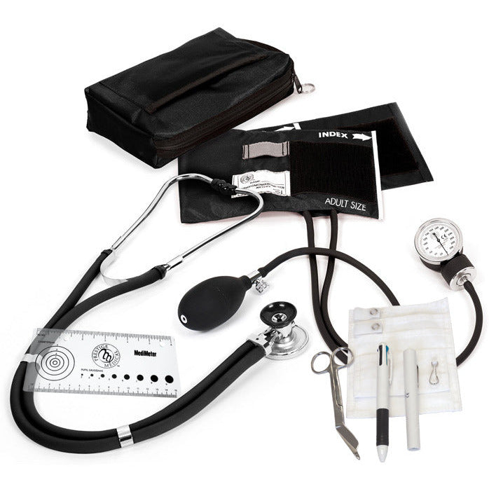 Aneroid Sphygmomanometer, Stethoscope & Accessories Nurse Kit - 