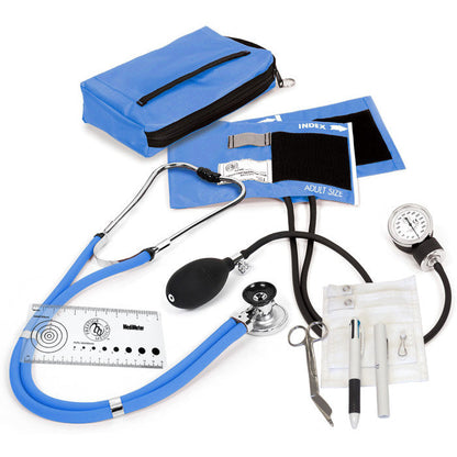 Aneroid Sphygmomanometer, Stethoscope & Accessories Nurse Kit - 