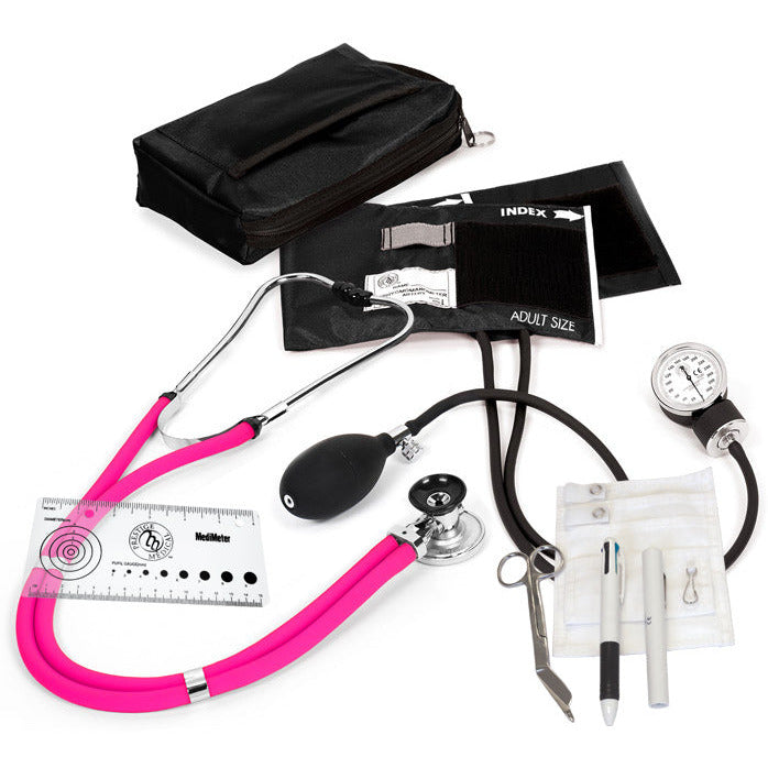 Aneroid Sphygmomanometer, Stethoscope & Accessories Nurse Kit - 