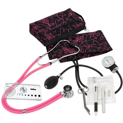 Aneroid Sphygmomanometer, Stethoscope & Accessories Nurse Kit - 