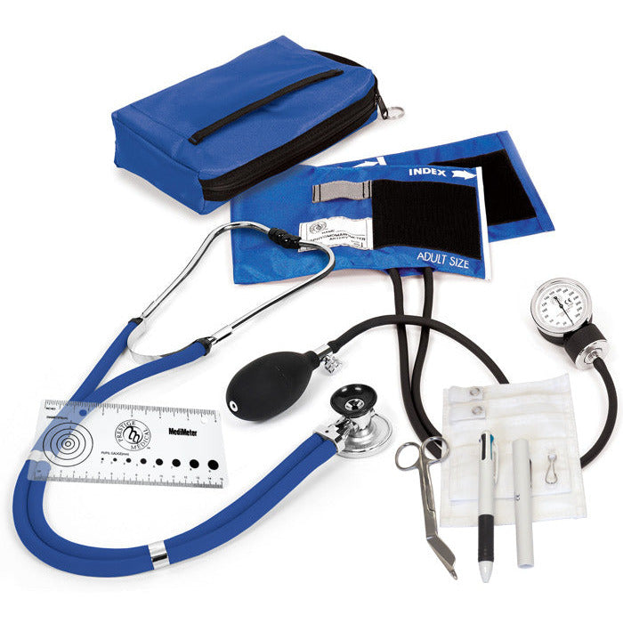 Aneroid Sphygmomanometer, Stethoscope & Accessories Nurse Kit - 