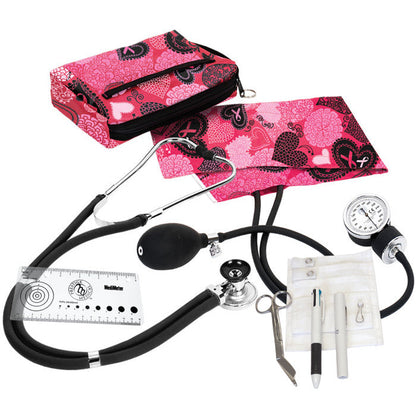 Aneroid Sphygmomanometer, Stethoscope & Accessories Nurse Kit - 