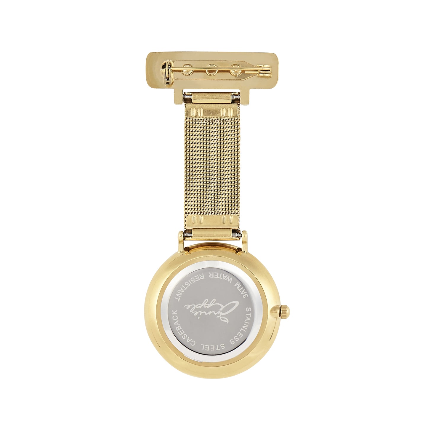 Annie Apple Nurses Fob Watch - Aurora - Blush/Gold - Mesh - 35mm - Annie Apple