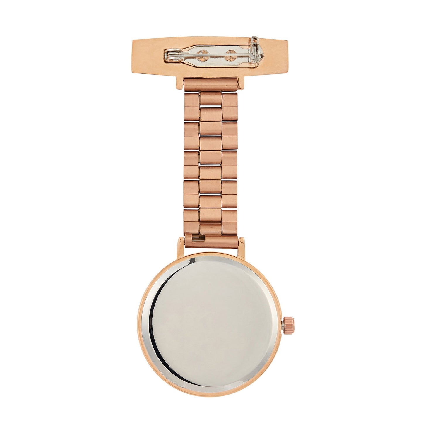 Annie Apple Nurses Fob Watch - Meraki - Silver/Rose Gold - Link - 35mm - Annie Apple