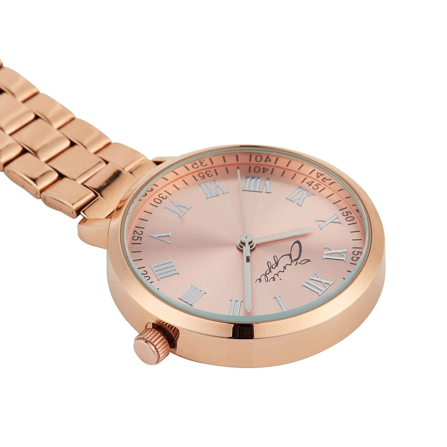 Annie Apple Nurses Fob Watch - Meraki - Silver/Rose Gold - Link - 35mm - Annie Apple