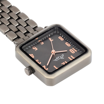 Annie Apple Nurses Fob Watch - Eunoia - Rose Gold/Gunmetal - Link - 28mm - Annie Apple