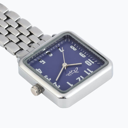 Annie Apple Nurses Fob Watch - Eunoia - Navy/Silver - Link - 28mm - Annie Apple