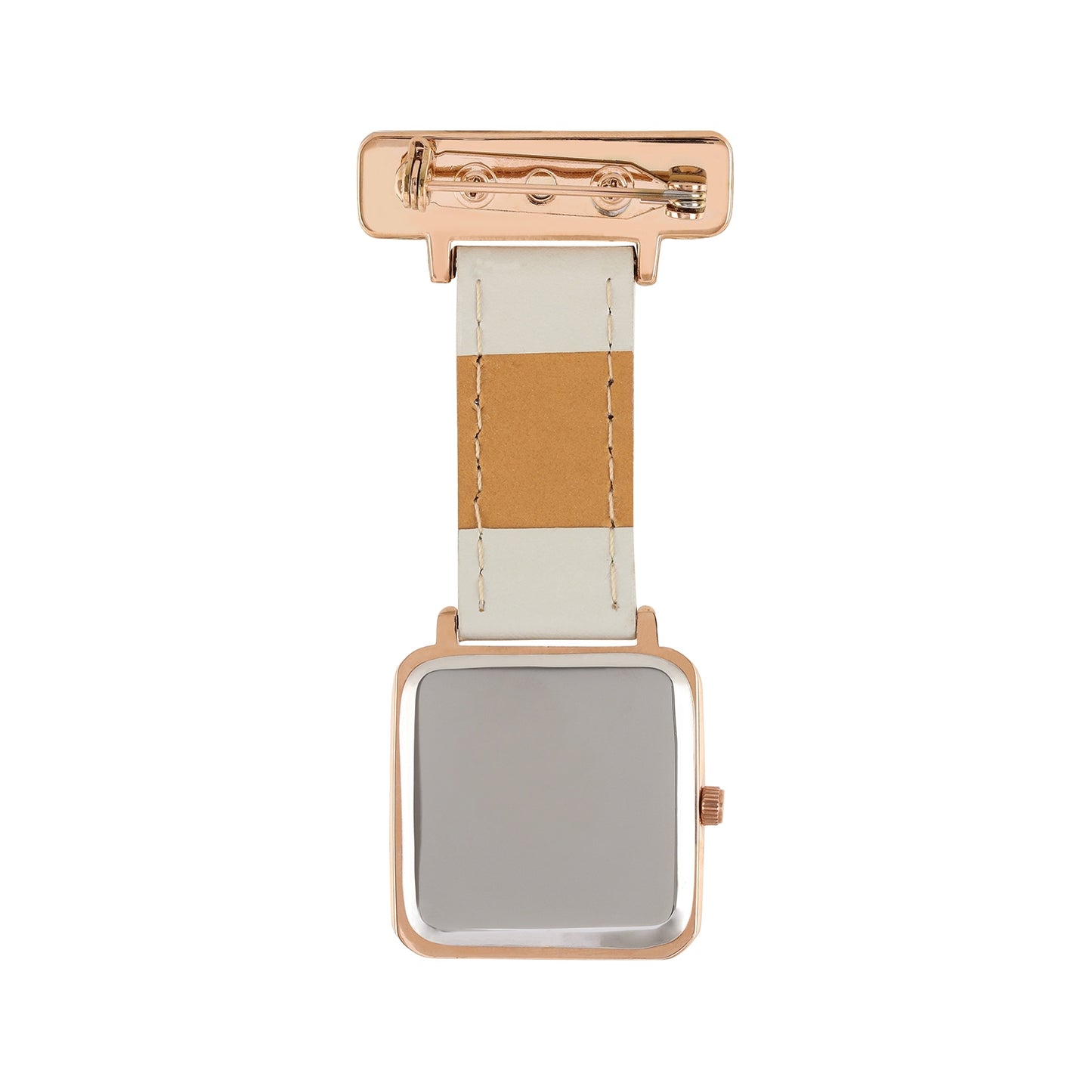 Annie Apple Nurses Fob Watch - Eunoia - Rose Gold/Grey - Leather - 28mm - Annie Apple