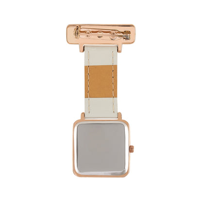 Annie Apple Nurses Fob Watch - Eunoia - Rose Gold/Grey - Leather - 28mm - Annie Apple