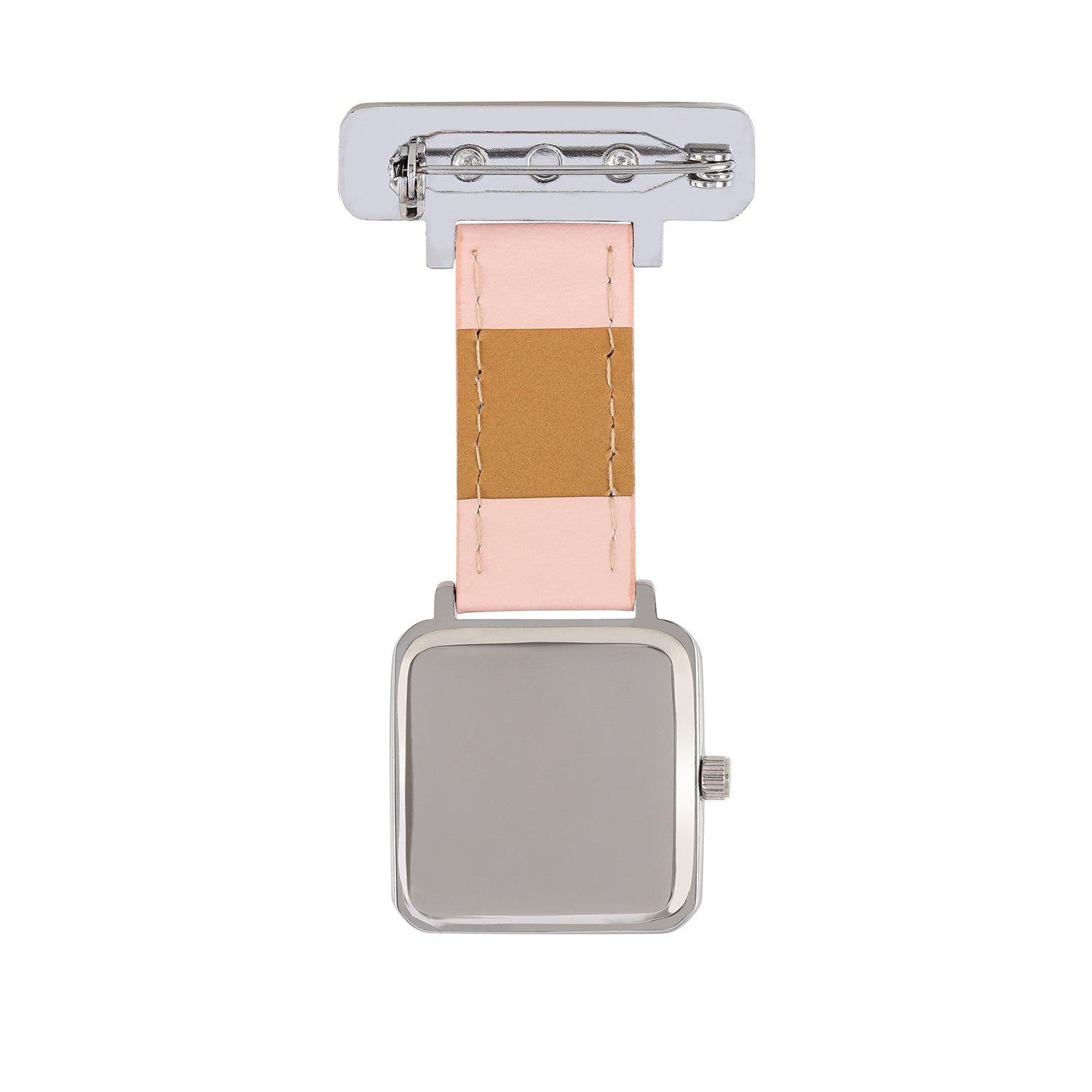 Annie Apple Nurses Fob Watch - Eunoia - Rose Gold/Silver/Pink - Leather - 28mm - Annie Apple