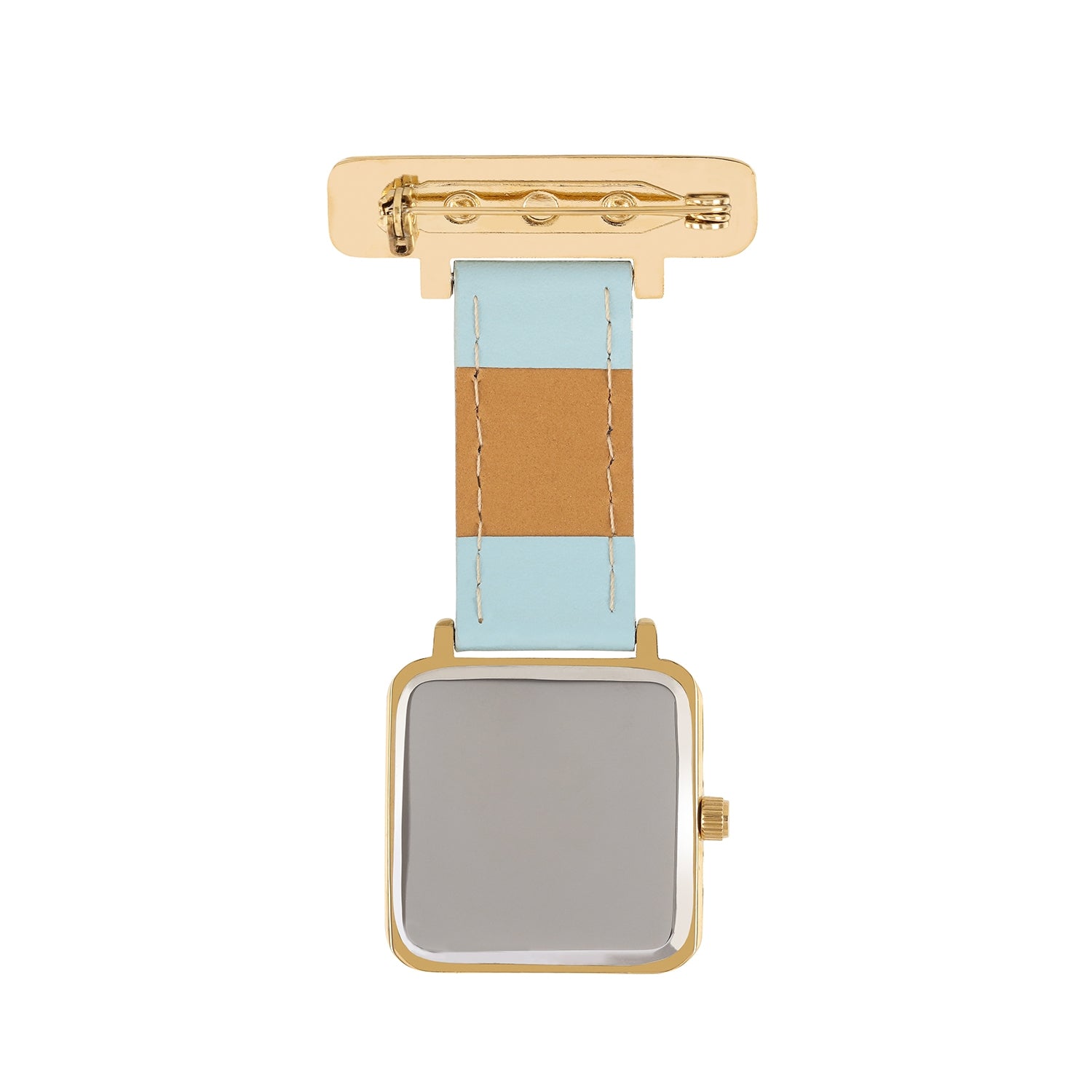 Annie Apple Nurses Fob Watch - Eunoia - White/Gold/Blue - Leather - 28mm - Annie Apple