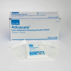 Advacare Low-Adherent Dressing 7.5cm x 7.5cm (Box 100) - Blue Dot