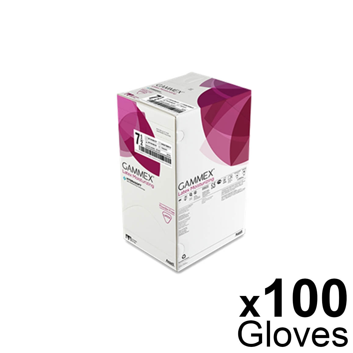 GAMMEX Latex Moisturizing Latex - Powder-Free Surgical Glove x 50 Pairs - 