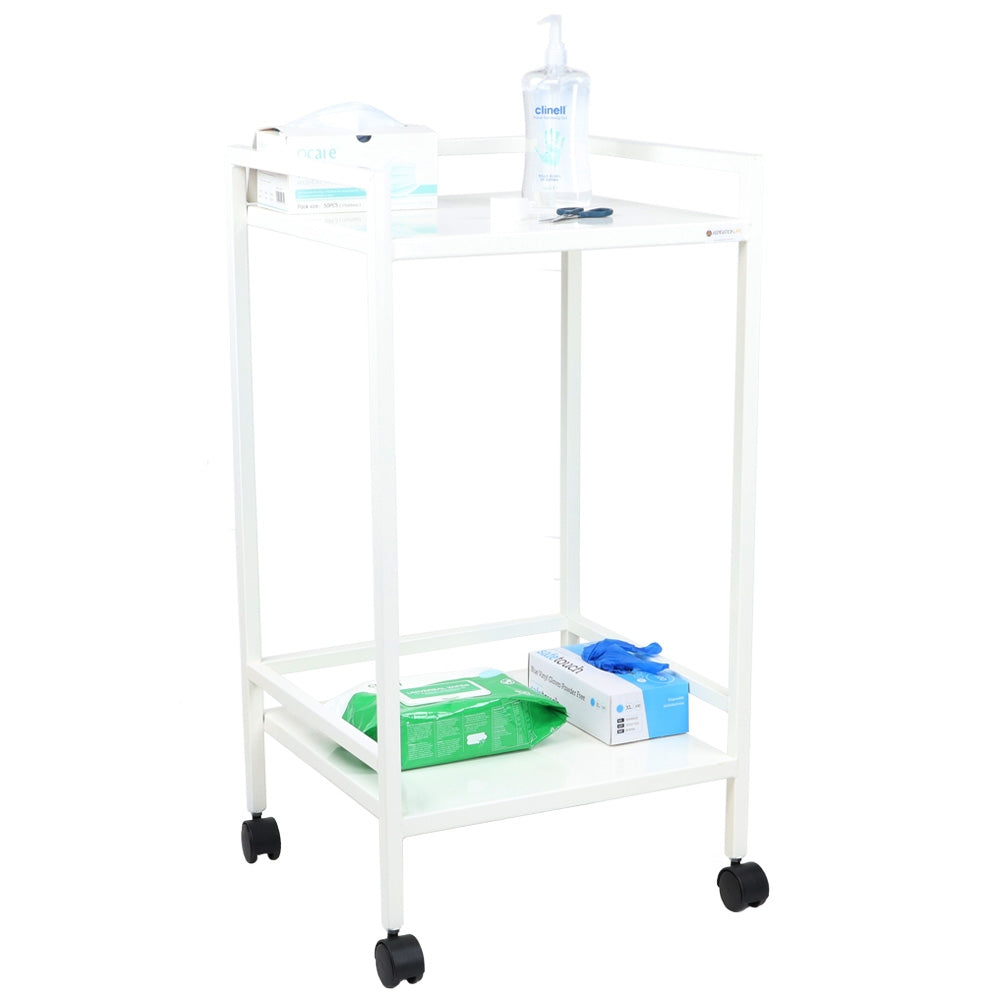 White Flex Dressing Trolley - 480mm Wide - Aspiration Life