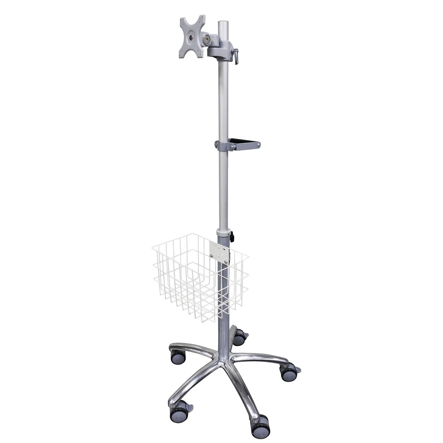 Signal Medical Rolling Cart - VESA - With Handle And Basket - Aspiration Life