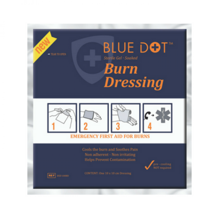 Blue Dot Small Burn Stop Dressing 10cm x 10cm - Blue Dot