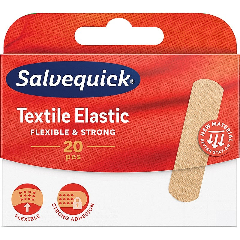 Salvequick Textile Plasters 1.9 x 7.2cm - Safety First Aid