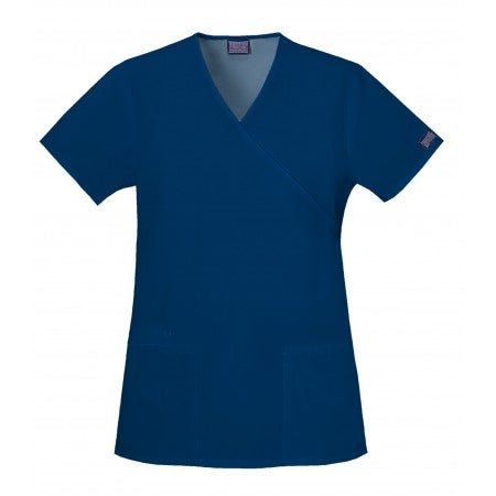 Cherokee Mock Wrap Scrub Top - 