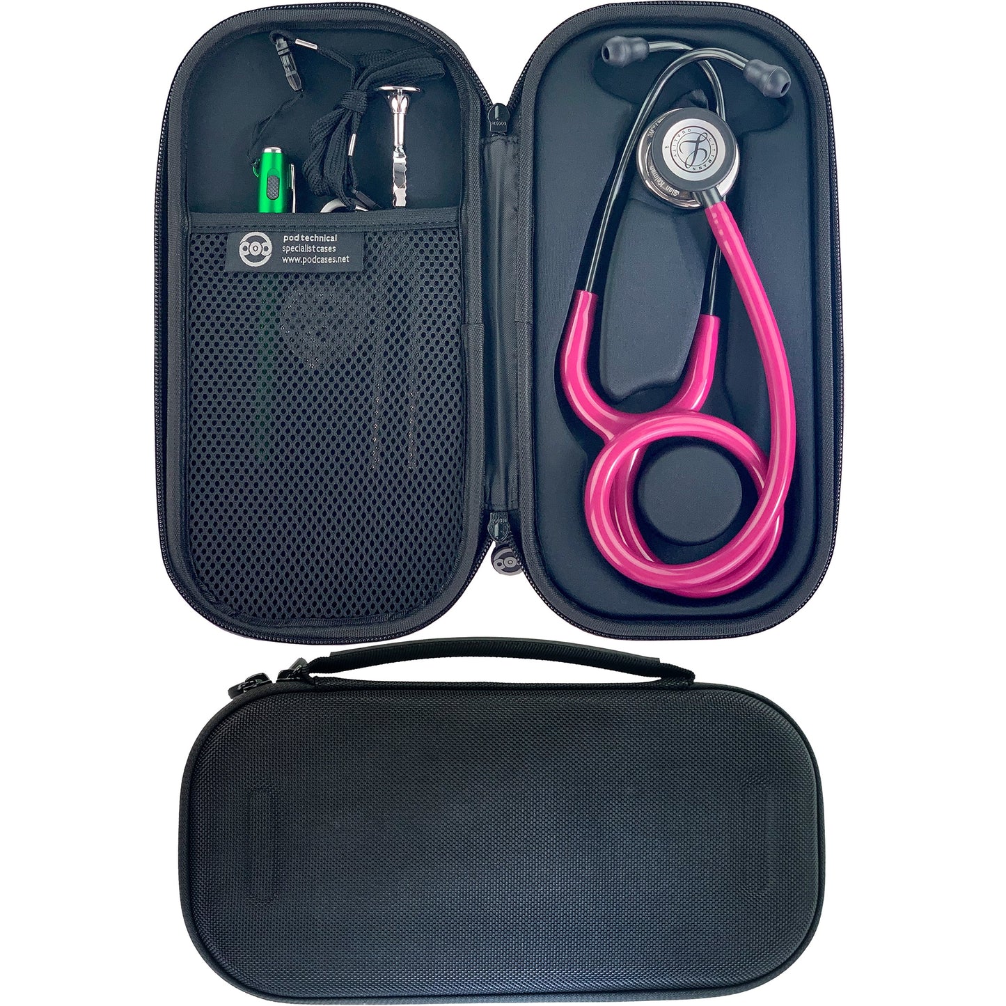 Pod Technical Classicpod Micro Stethoscope Case for Littmann Classic Stethoscopes - All Black - Freshers Voucher - Pod Technical