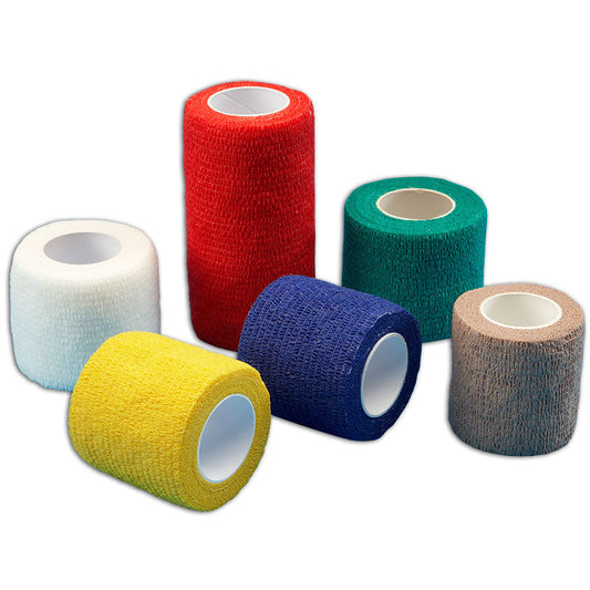 Coloured Cohesive Bandage - Blue - 10cm x 12