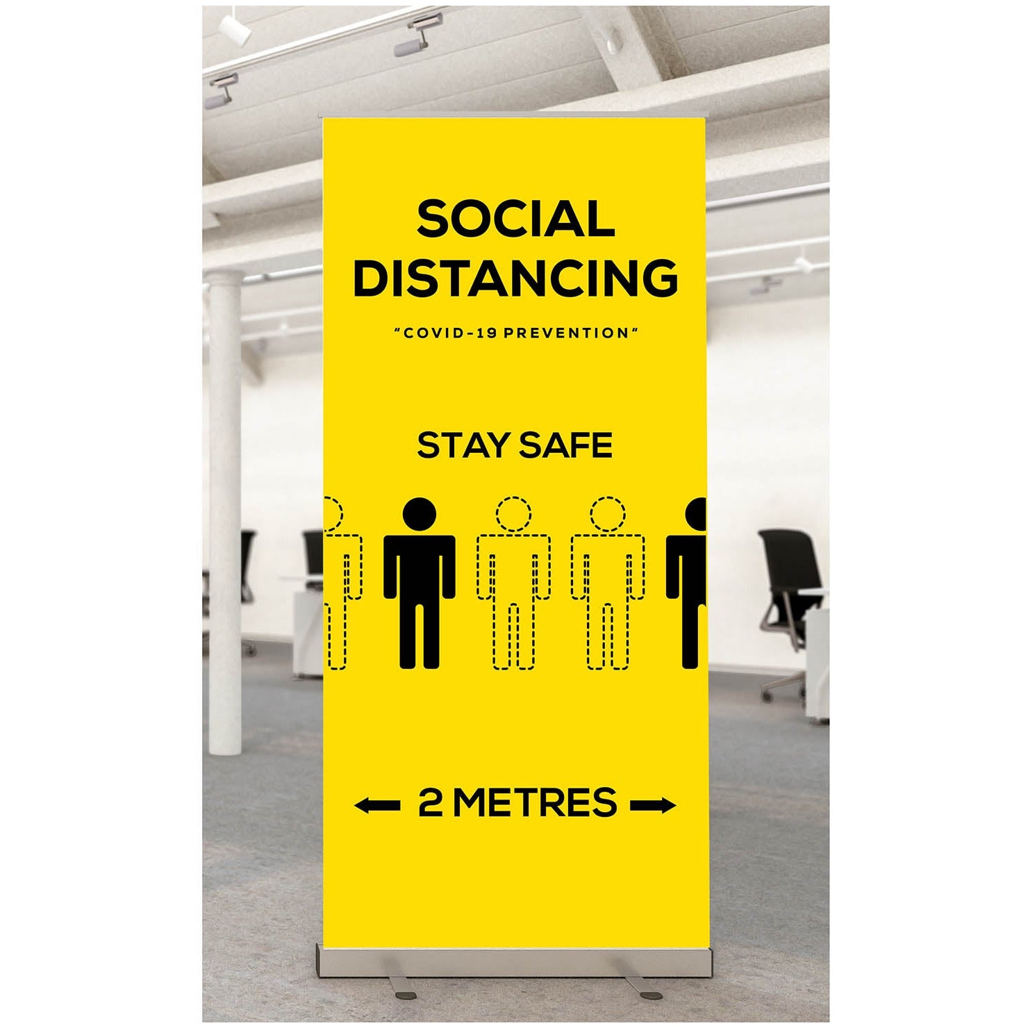 800mm Social Distancing Roller Banner - Discontinued