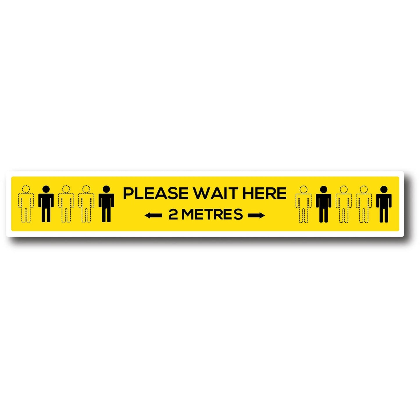 600mm x 100mm Social Distancing Floor Sticker - Discontinued