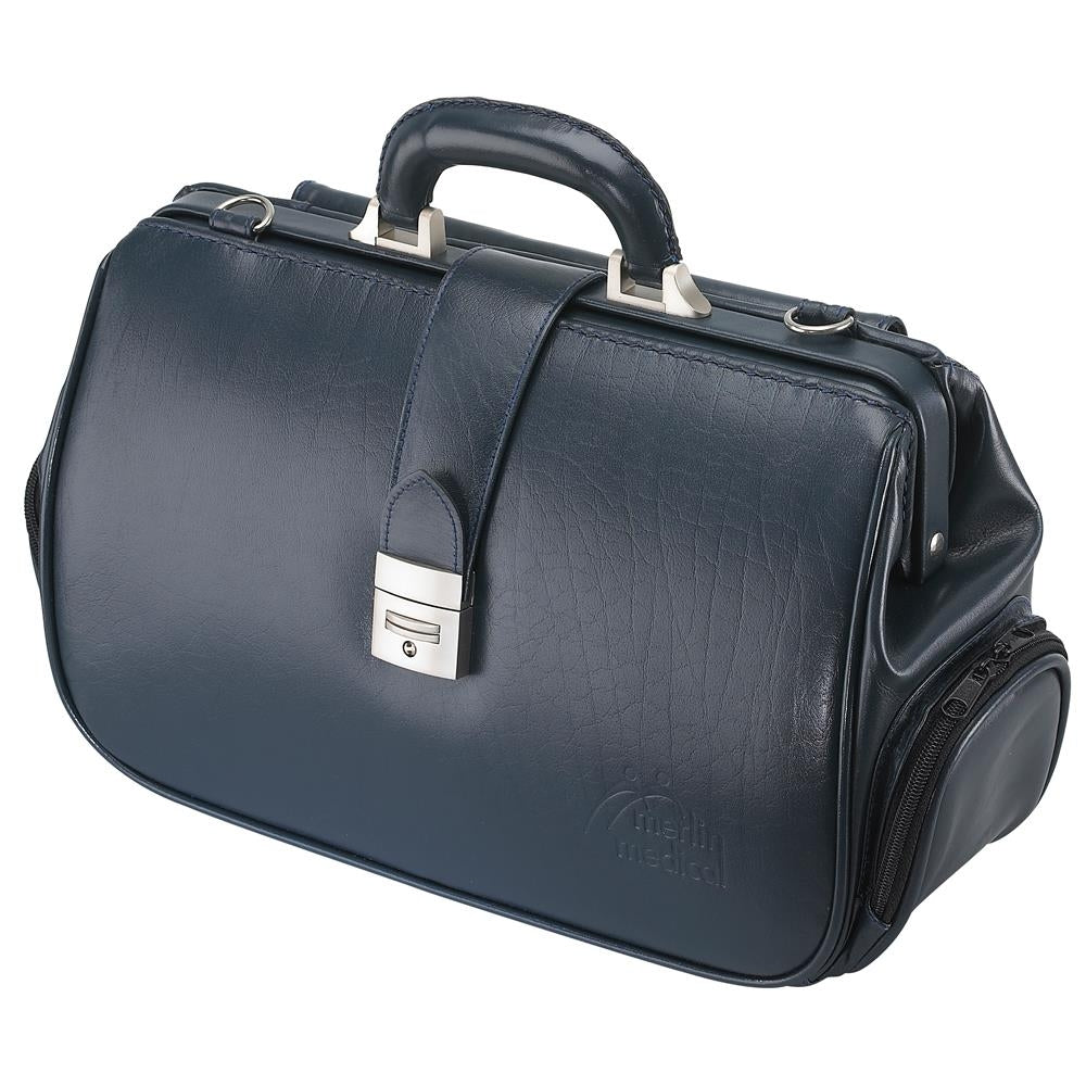 Acton Leather Doctors Bag - Blue - Discontinued