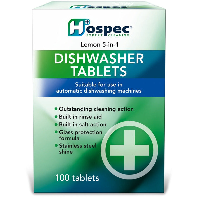 Hospec Dishwasher Tablets - Phosphate Free 15g - Box of 100 - Hospec