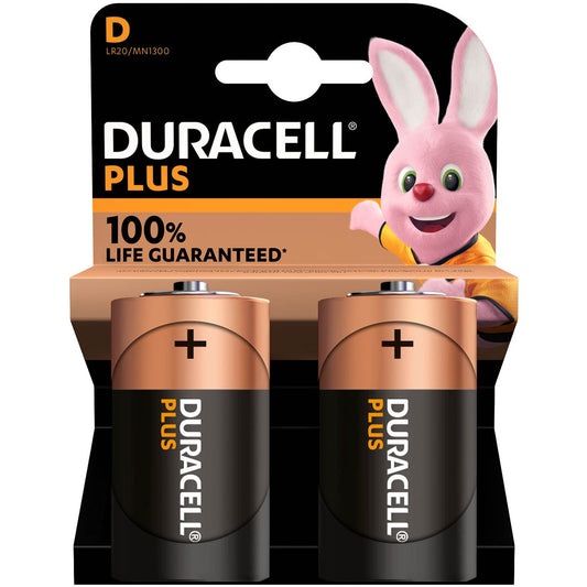 Duracell Plus Power D Batteries - Pack of 2 - Duracell